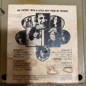 Joe Cocker Music Album 8-Track